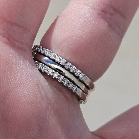 14KT White Gold Pear Diamond 3 Piece Wedding Ring Set 2.58TCW Size 7 - Picture 5 of 16